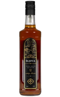 Boca šljivove rakije stara 12 godina, standardna serija 700 ml, Rakije Mićić.